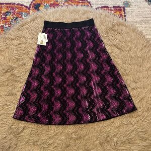 NWT LuLaRoe Jill skirt in a metallic violet medium
